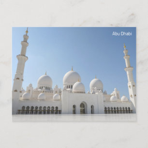 Postal Gran Mezquita de Abu Dhabi Emiratos Árabes Unidos