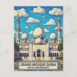 Postal Gran Mezquita de Dubai Viajes a Emiratos Árabes Un
