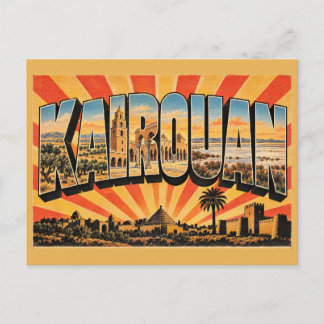 Postal Gran Mezquita de Kairouan Estepa Arte de Viaje Vin