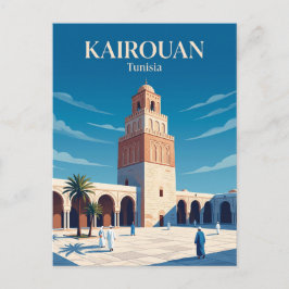 Postal Gran Mezquita de Kairouan Túnez