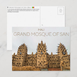 Postal Gran Mezquita de San, Mali Postcard