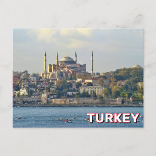Postal Gran Mezquita de Santa Sofía de Estambul, Turquía