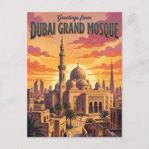 Postal Gran Mezquita Emiratos Árabes Unidos