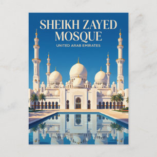 Postal Gran Mezquita Sheikh Zayed Emiratos Árabes Unidos