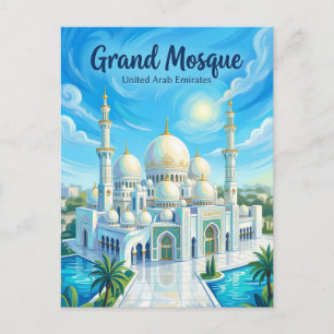 Postal Gran Mezquita Sheikh Zayed Emiratos Árabes Unidos