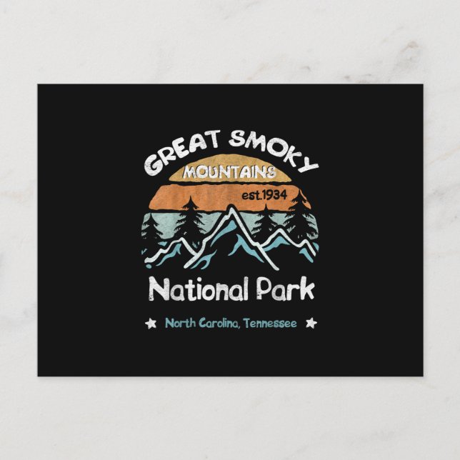 Postal Gran Montañas Smoky Camping Parque Nacional de Est (Anverso)