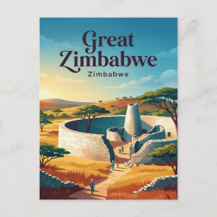 Postal Gran Monumento Nacional de Zimbabue Zimbabue