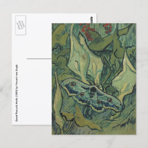 Postal Gran Moth de Peacock por Vincent van Gogh