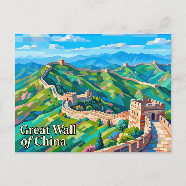Postal Gran Muralla China (Anverso)