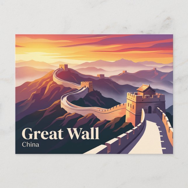 Postal Gran Muralla China (Anverso)