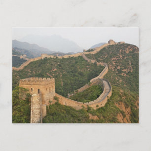 Postal Gran Muralla China en Jinshanling, China, Asia