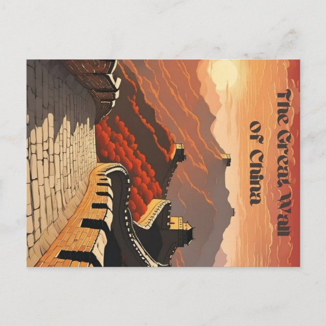 Postal Gran Muralla de China (Anverso)