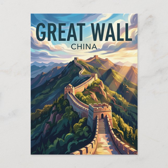 Postal Gran Muralla de China China (Anverso)