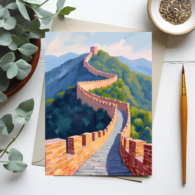 Postal Gran muralla de pintura china (Subido por el creador)
