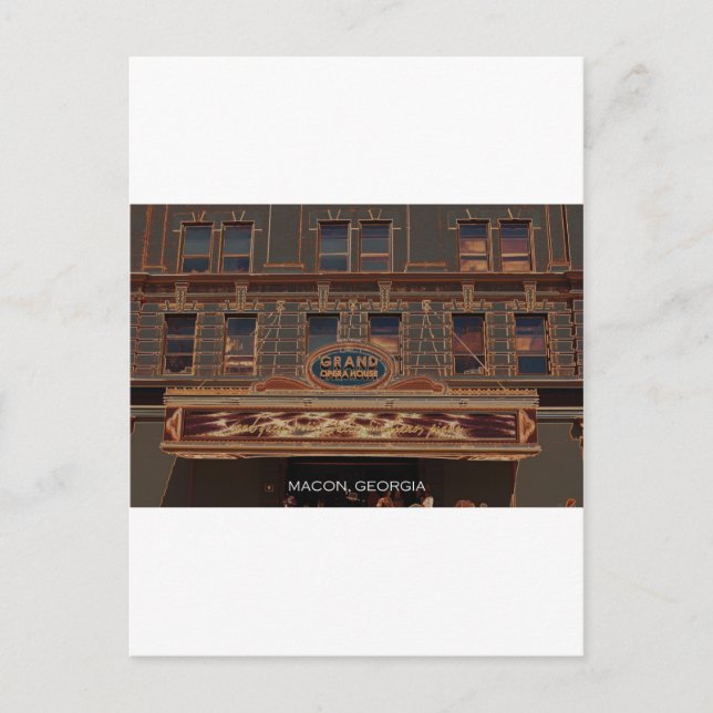 POSTAL GRAN ÓPERA - MACON, GEORGIA (Anverso)