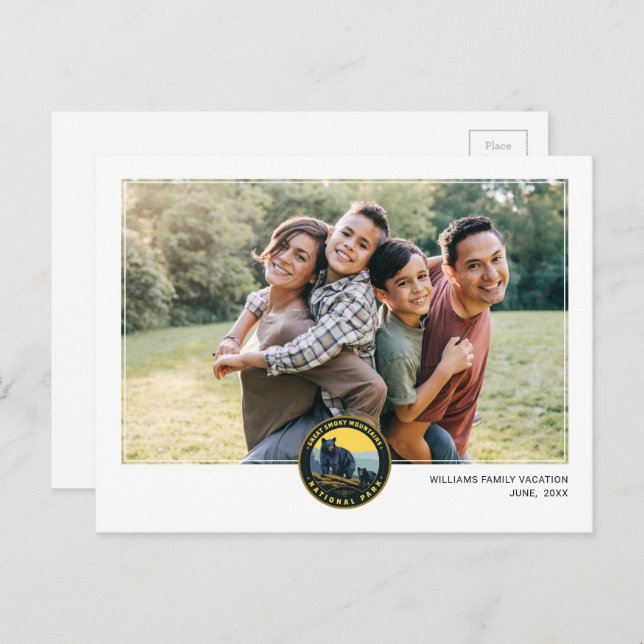 Postal Gran Parque Nacional de Montañas Smoky (Anverso / Reverso)