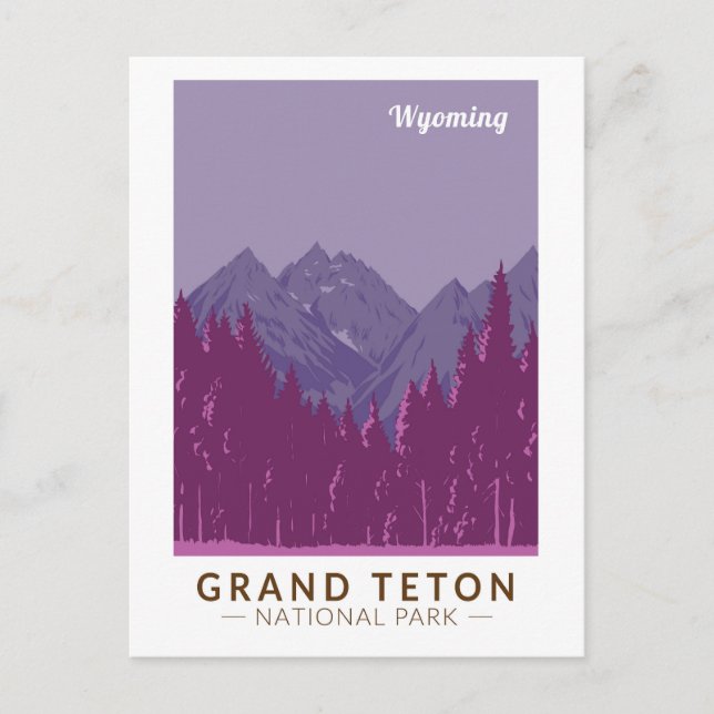 Postal Gran Parque Nacional Teton Gama de Teton Viajes Ar (Anverso)