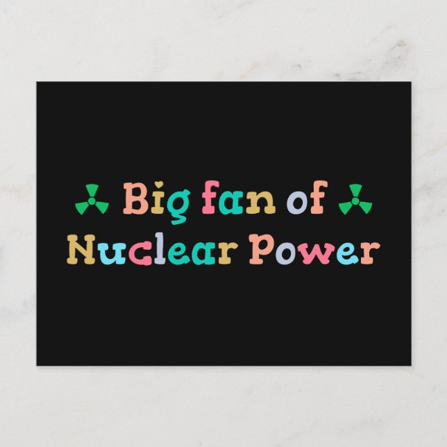 Postal Gran partidario de la energía nuclear (Anverso)