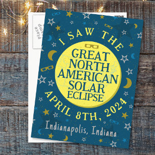 Postal Gran Personalizado del Eclipse Solar Norteamerican