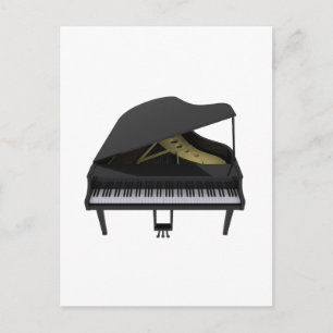 Postal Gran piano negro: Modelo 3D: