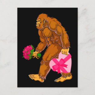 Postal Gran pie Sasquatch Funny Día de San Valentín Love
