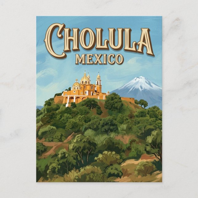 Postal Gran Pirámide de Cholula México (Anverso)