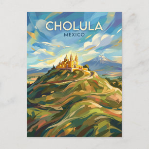 Postal Gran Pirámide de Cholula México