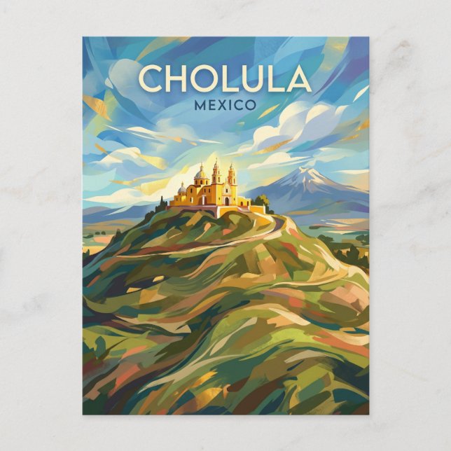 Postal Gran Pirámide de Cholula México (Anverso)