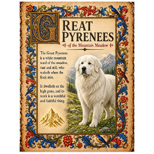 Postal Gran Pirineo, Arte de Bestiario Medieval