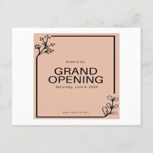 Postal Gran plantilla de apertura, pancarta, poster. Letr