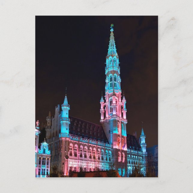Postal Gran Plaza de Bruselas (Anverso)