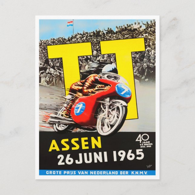 Postal Gran Premio de Assen TT de 1965 (Anverso)