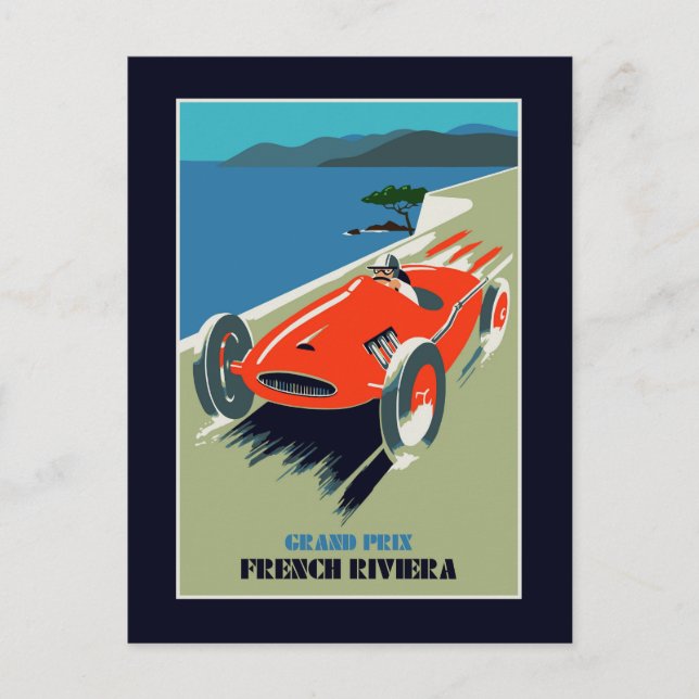 Postal Gran Premio de estilo retro Rivièra (Anverso)