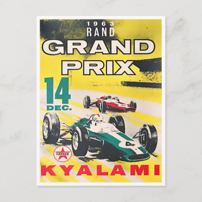 Postal Gran Premio de Kyalami de 1963 (Anverso)
