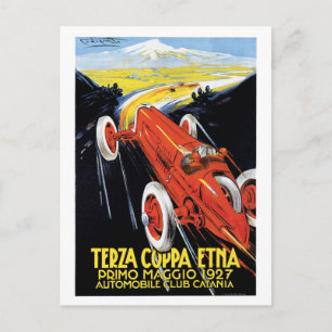 Postal Gran Premio de la Vieja Sicilia de los años 1920