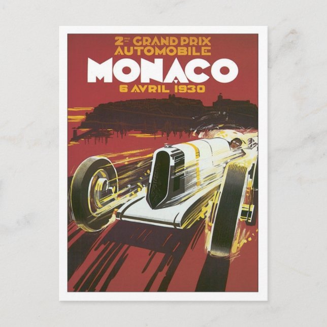 Postal Gran Premio de Mónaco (Anverso)