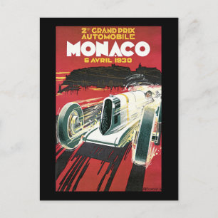 Postal Gran Premio de Mónaco de 1930