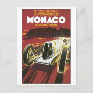 Postal Gran Premio de Mónaco de abril de 1930