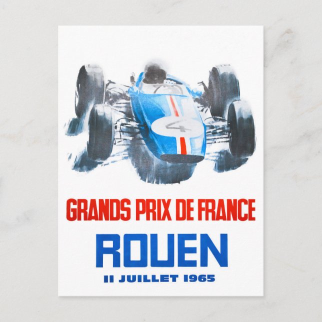 Postal Gran Premio de Rouen 1965 (Anverso)
