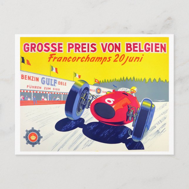 Postal Gran Premio de Spa 1956 (Anverso)