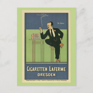 Postal Gran publicidad de cigarrillos alemana de los años