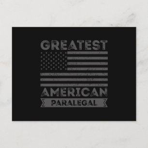 Postal Gran regalo Paralegal estadounidense bandera de Es
