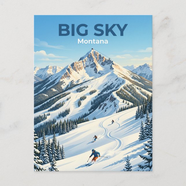 Postal Gran Resort de Big Sky Montana (Anverso)