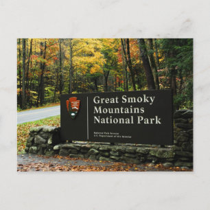 Postal Gran Rótulo del Parque Nacional de las Montañas Sm