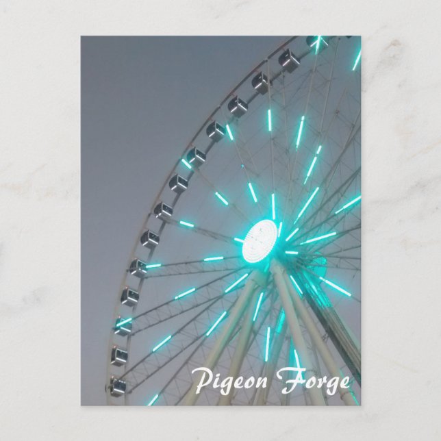 Postal Gran Rueda de la Montaña Smoky Pigeon Forge TN (Anverso)
