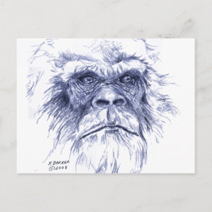 Postal Gran Sasquatch Azul