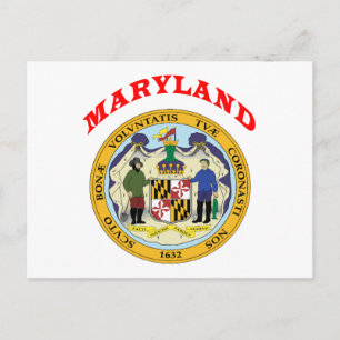Postal Gran Sello De Maryland Estatal