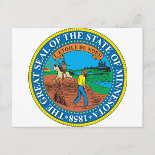Postal Gran sello del estado de Minnesota