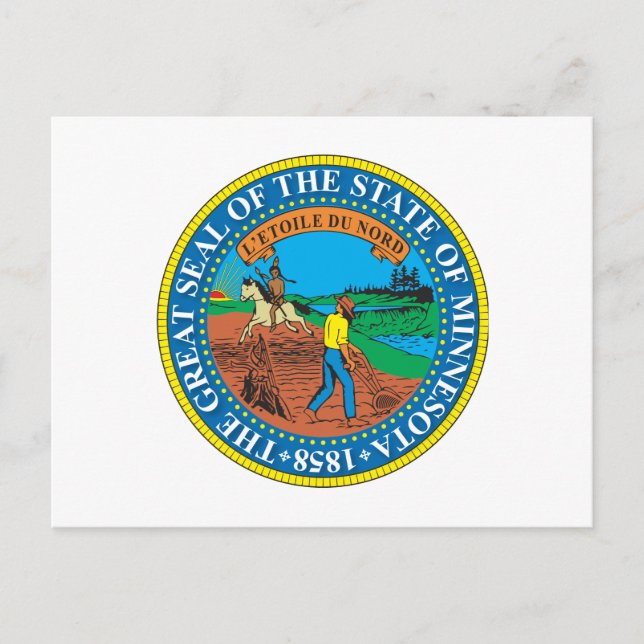 Postal Gran sello del estado de Minnesota (Anverso)