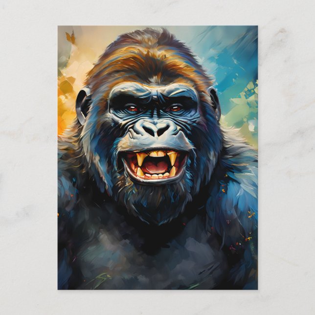 Postal Gran sonrisa de Gorilla (Anverso)